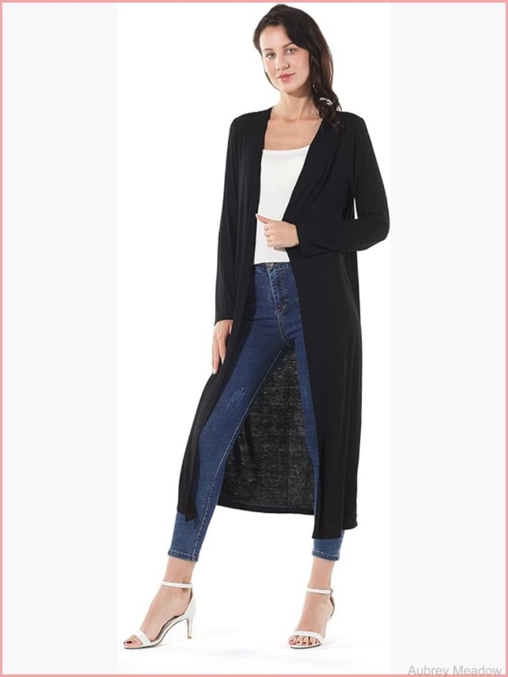 Lightweight Open Front Long Duster Cardigan - Layering Essential